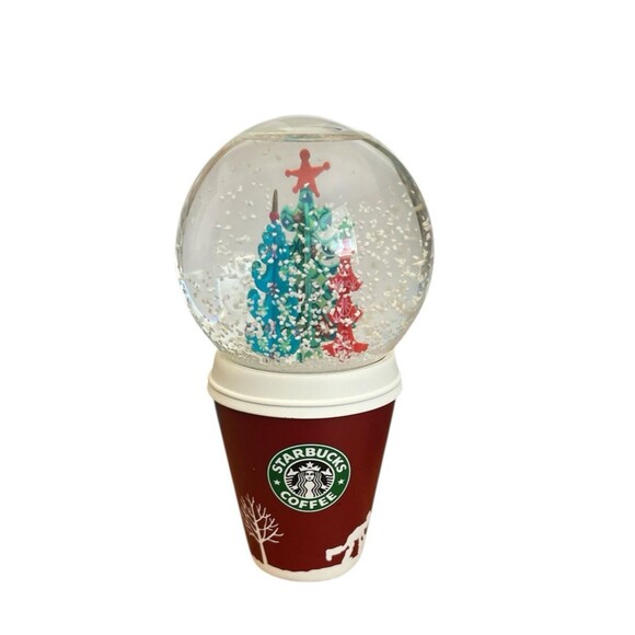 Starbucks 2007 Mini Snow Globe Christmas Decorations - Picture 1 of 4